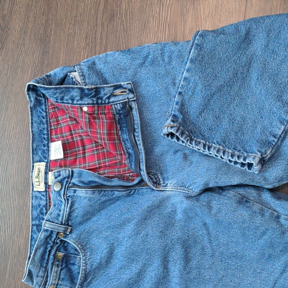 L.L. Bean Jeans Ll Bean Womans Size 8 Flannel Lined Relaxed Fit